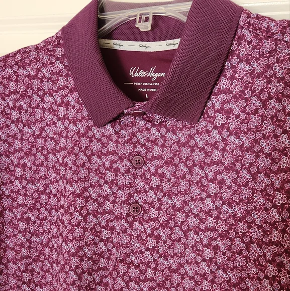 Walter Hagen Men's Performance 11 Golf Polo, size L, purple, NWT - Picture 4 of 6